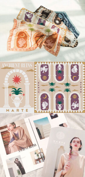 MARTE 2019 AW シーズンロゴ・フリーペーパー・テキスタイルデザイン